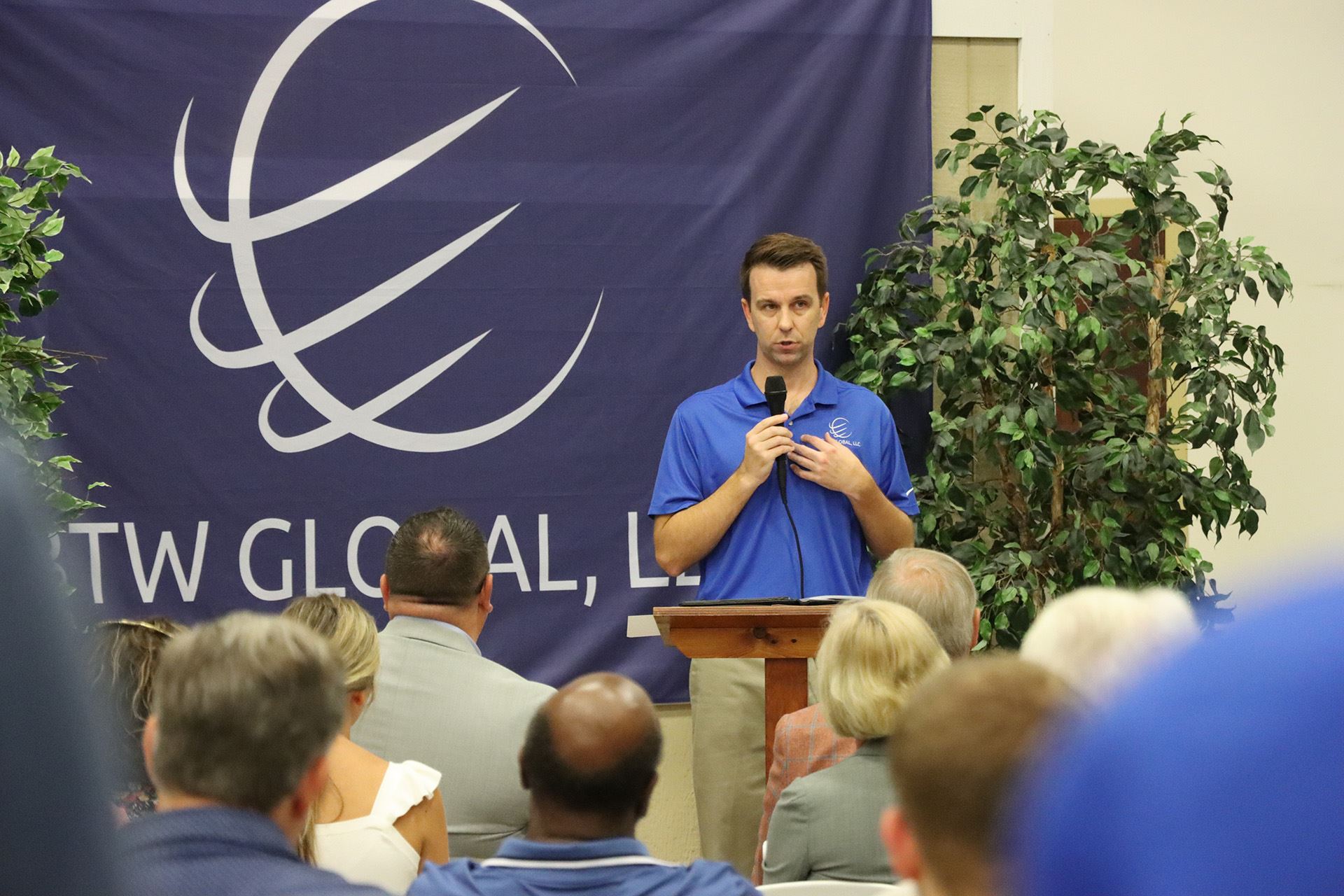 Brent Wynne speaking to a crowd